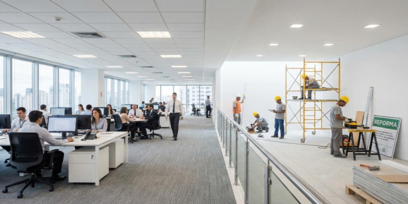 Como Realizar uma Reforma de Escritório sem Interromper a Operação da Empresa